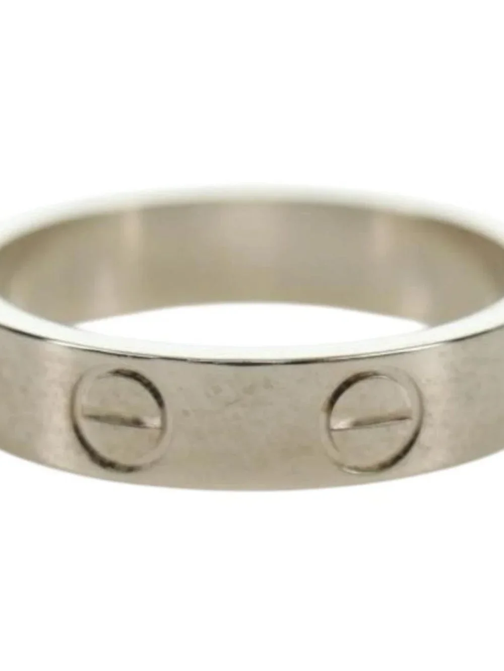 CARTIER Love Ring Ring 750 White Gold Auth am11120SM